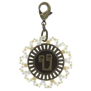 Konplott Anhänger Charm Zodiac Gemini/Zwillinge M brass/silver