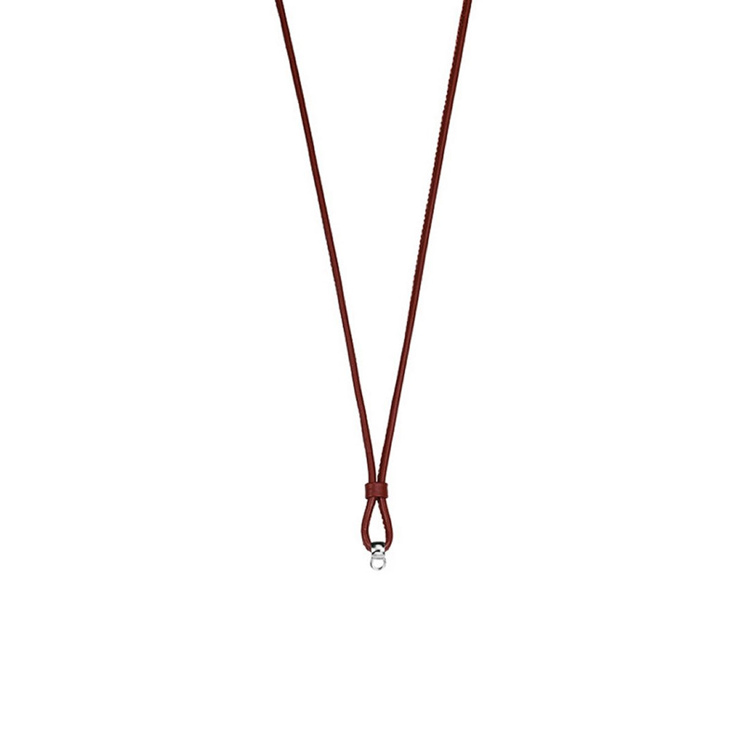 Esprit Damen Kette Charms Leder Silber Charmskette 75 cm ESNL92251C750