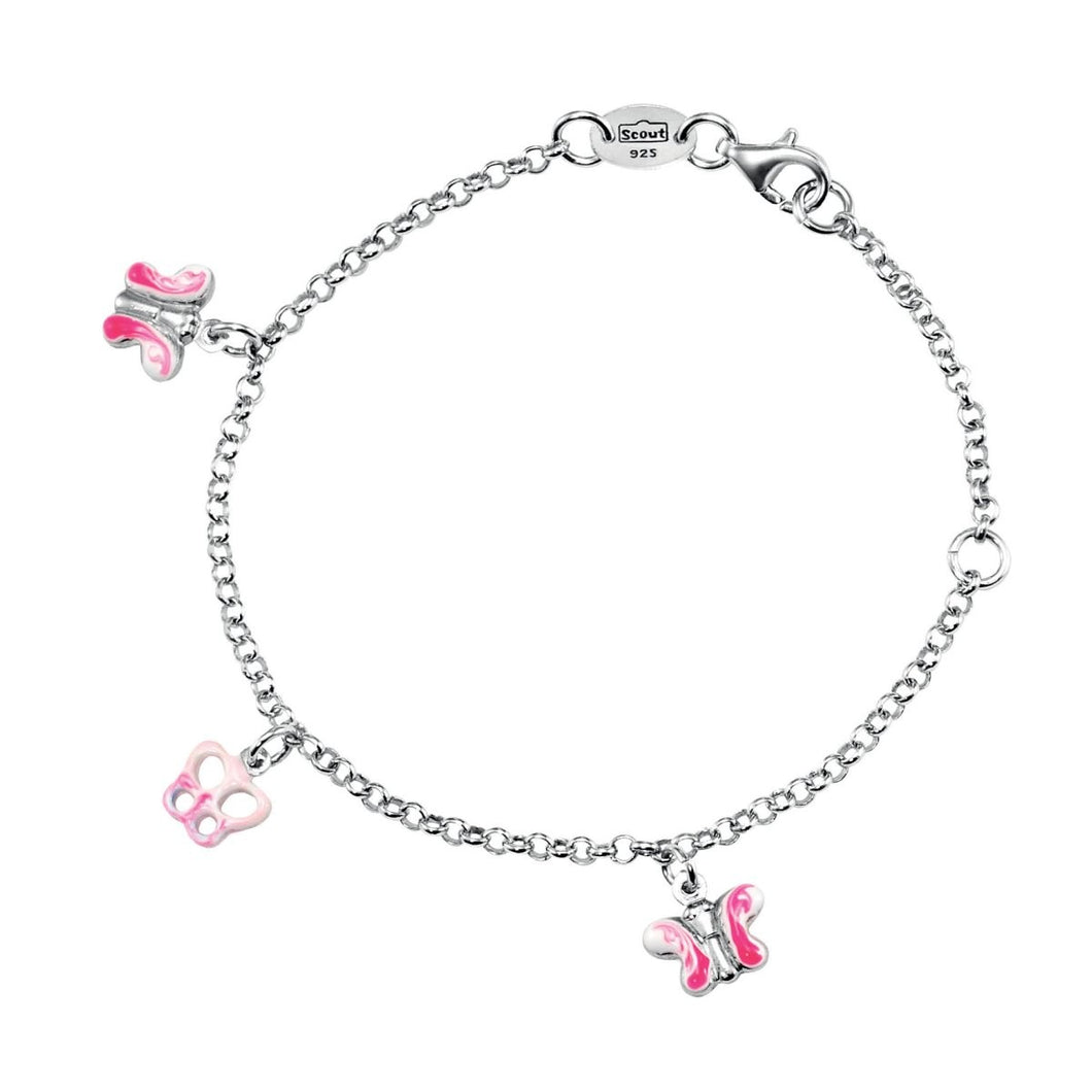 Scout Kinder Armband Kinderarmband Silber Schmetterling Mädchen 260234100