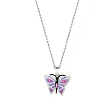Laden Sie das Bild in den Galerie-Viewer, Scout Kinder Halskette Kette Silber Schmetterling Glitter 261000008