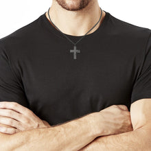 Laden Sie das Bild in den Galerie-Viewer, s.Oliver Jewel Herren Kette Carbon Edelstahl 2022635 Kreuz