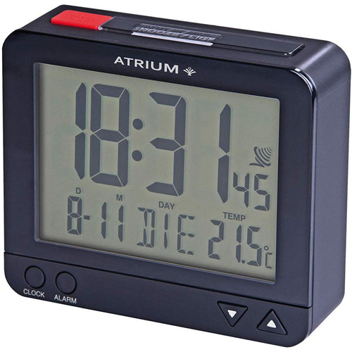 ATRIUM Wecker Digital Funkwecker A760-5 mit Beleuchtung Snooze Datum Temperatur