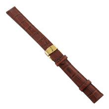 Laden Sie das Bild in den Galerie-Viewer, Ingersoll Ersatzband für Uhren Leder braun Kroko Faltschl. gold 20 mm XL