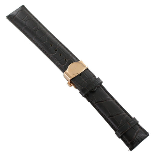 Ingersoll Ersatzband für Uhren Leder braun Kroko Faltschl. Rosé 22 mm