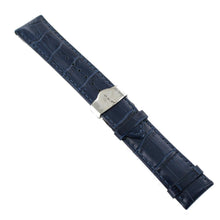Laden Sie das Bild in den Galerie-Viewer, Ingersoll Ersatzband für Uhren Leder blau Kroko Faltschl. 24 mm
