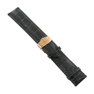 Ingersoll Ersatzband für Uhren Leder grau Kroko Faltschl. Rosé 24 mm