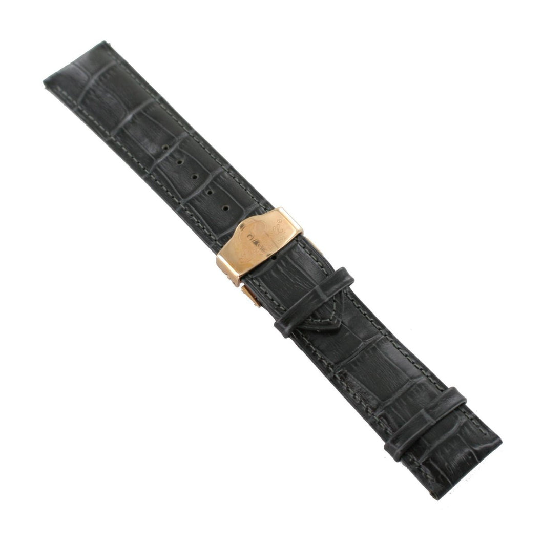 Ingersoll Ersatzband für Uhren Leder grau Kroko Faltschl. Rosé 24 mm