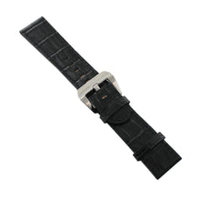Laden Sie das Bild in den Galerie-Viewer, Ingersoll Ersatzband für Uhren Leder schwarz Kroko Dornschließe SI 24 mm