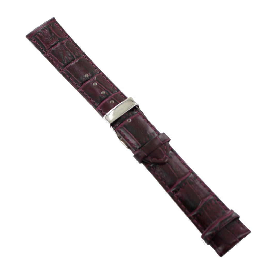 Ingersoll Ersatzband für Uhren Leder weinrot Kroko Faltschl. 20 mm