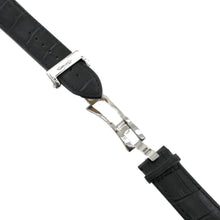 Laden Sie das Bild in den Galerie-Viewer, Ingersoll Ersatzband für Uhren Leder schwarz Kroko Faltschl. spez. Si 24 mm