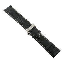 Laden Sie das Bild in den Galerie-Viewer, Ingersoll Ersatzband für Uhren Leder schwarz Kroko Spezialschl. 24 mm