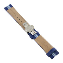 Laden Sie das Bild in den Galerie-Viewer, Ingersoll Ersatzband für Uhren Leder blau / hellblau Faltschl. Si 22 mm