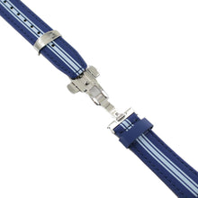 Laden Sie das Bild in den Galerie-Viewer, Ingersoll Ersatzband für Uhren Leder blau / hellblau Faltschl. Si 22 mm