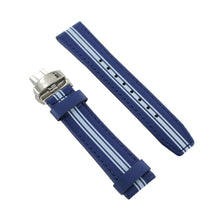 Laden Sie das Bild in den Galerie-Viewer, Ingersoll Ersatzband für Uhren Leder blau / hellblau Faltschl. Si 22 mm
