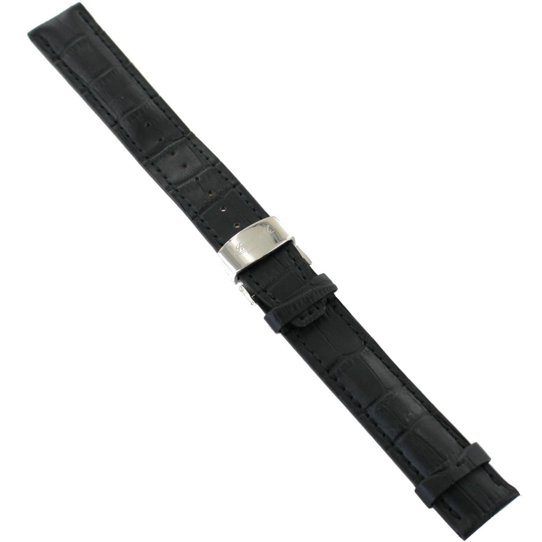 Ingersoll Ersatzband für Uhren Leder schwarz Kroko Faltschl. Si 21mm XL