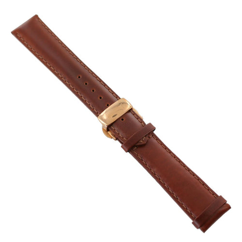Ingersoll Ersatzband für Uhren Leder braun Faltschl. Rosé 22 mm