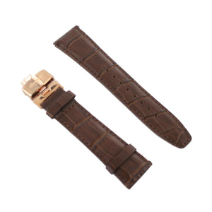 Ingersoll Ersatzband für Uhren Leder braun Kroko Faltschl. Rosé 24 mm S