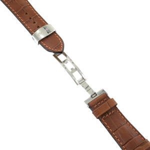 Ingersoll Ersatzband für Uhren Leder braun Naht OR Kroko Faltschl. 25 mm