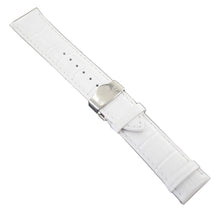 Laden Sie das Bild in den Galerie-Viewer, Ingersoll Ersatzband für Uhren Leder weiss g. Kroko Faltschl. Si 24 mm