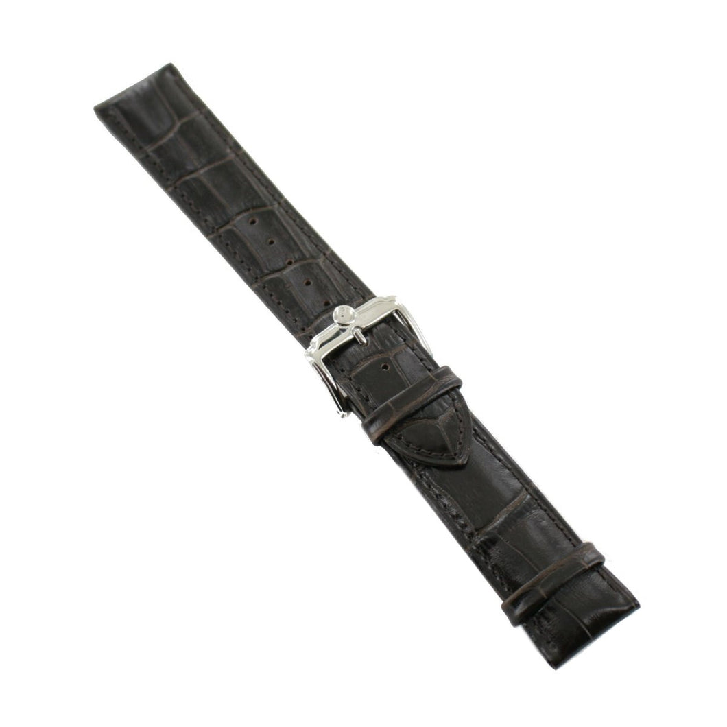 Ingersoll Ersatzband für Uhren Leder d. braun g. Kroko Dornschließe Si 22 mm