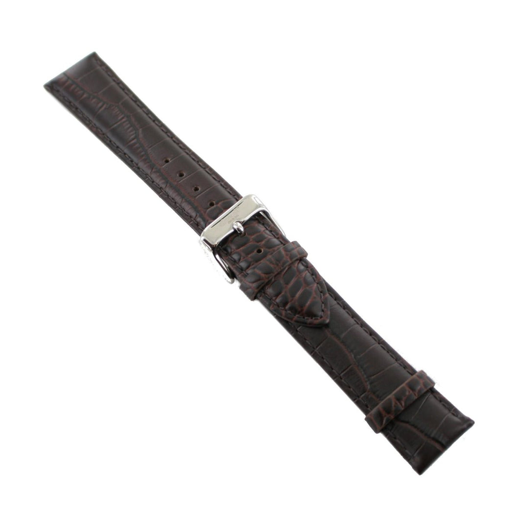 Ingersoll Ersatzband für Uhren Leder braun Kroko Dornschließe SI 20 mm