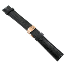 Laden Sie das Bild in den Galerie-Viewer, Ingersoll Ersatzband für Uhren Leder schwarz Eidechsen Faltschl. Rosé 20 mm