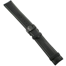 Laden Sie das Bild in den Galerie-Viewer, Ingersoll Ersatzband für Uhren Leder schwarz Naht grün Faltschl. Rosé 22 mm