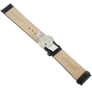 Ingersoll Ersatzband für Uhren Leder schwarz Naht sw Dornschließe Si 22 mm