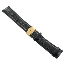 Laden Sie das Bild in den Galerie-Viewer, Ingersoll Ersatzband für Uhren Leder schwarz gl. Kroko Faltschl.g. 22 mm