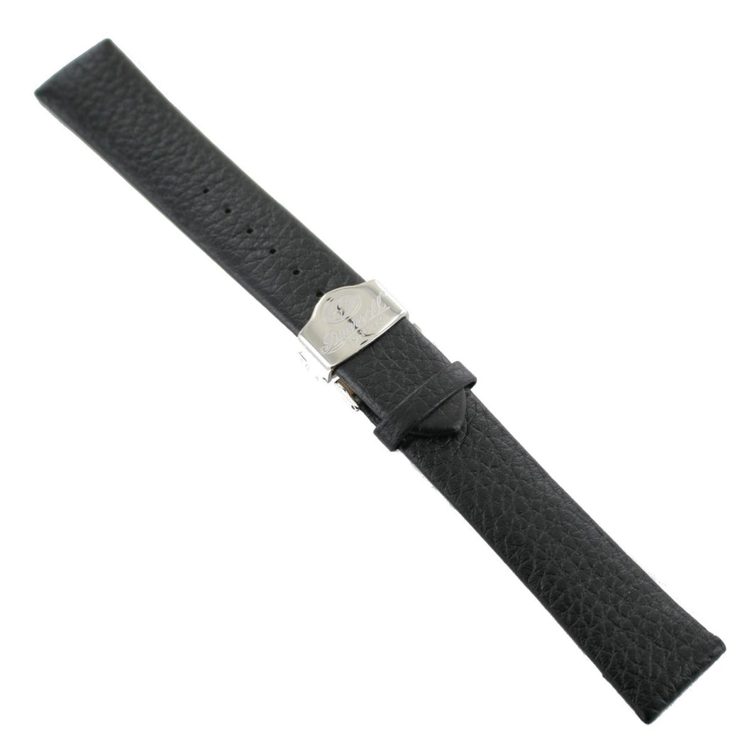 Ingersoll Ersatzband für Uhren Leder schwarz o. Naht Faltschl. Si 20 mm