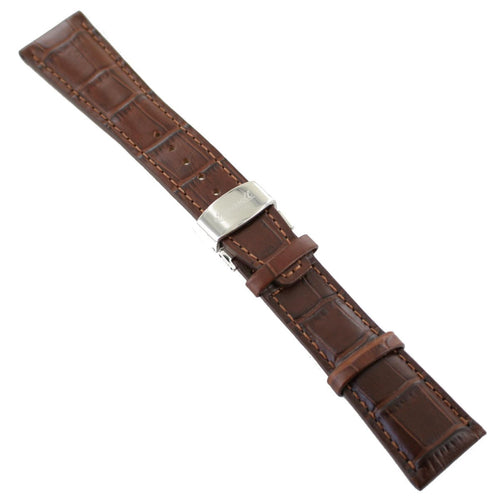 Ingersoll Ersatzband für Uhren Leder braun Kroko Faltschl. Si 25 mm