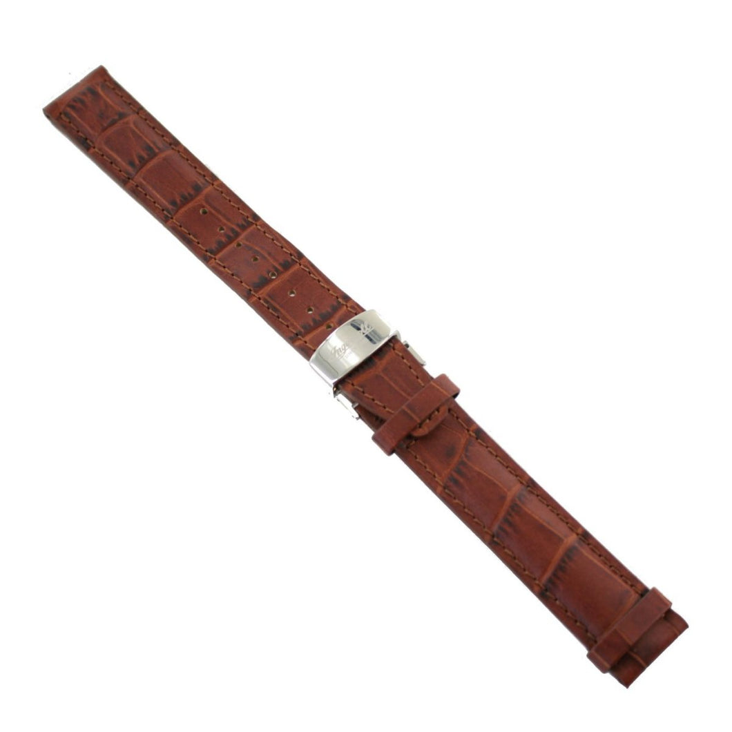 Ingersoll Ersatzband für Uhren Leder braun Kroko Faltschl. 21 mm XL