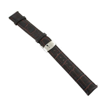 Laden Sie das Bild in den Galerie-Viewer, Ingersoll Ersatzband für Uhren Leder dunkel braun Kroko Faltschl. Si 20 mm