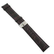 Laden Sie das Bild in den Galerie-Viewer, Ingersoll Ersatzband für Uhren Leder dunkel braun Kroko Faltschl. Si 22 mm