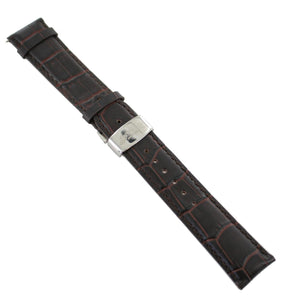 Ingersoll Ersatzband für Uhren Leder dunkel braun Kroko Faltschl. Si 22 mm