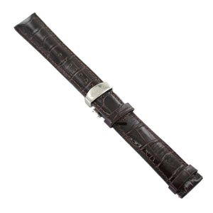 Ingersoll Ersatzband für Uhren Leder braun glänzend Kroko Faltschl. Si 20 mm