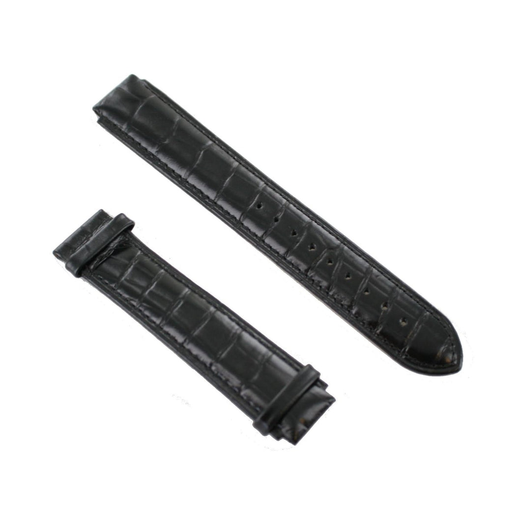 Ingersoll Ersatzband für Uhren Leder schwarz glänzend Kroko 18 mm XL