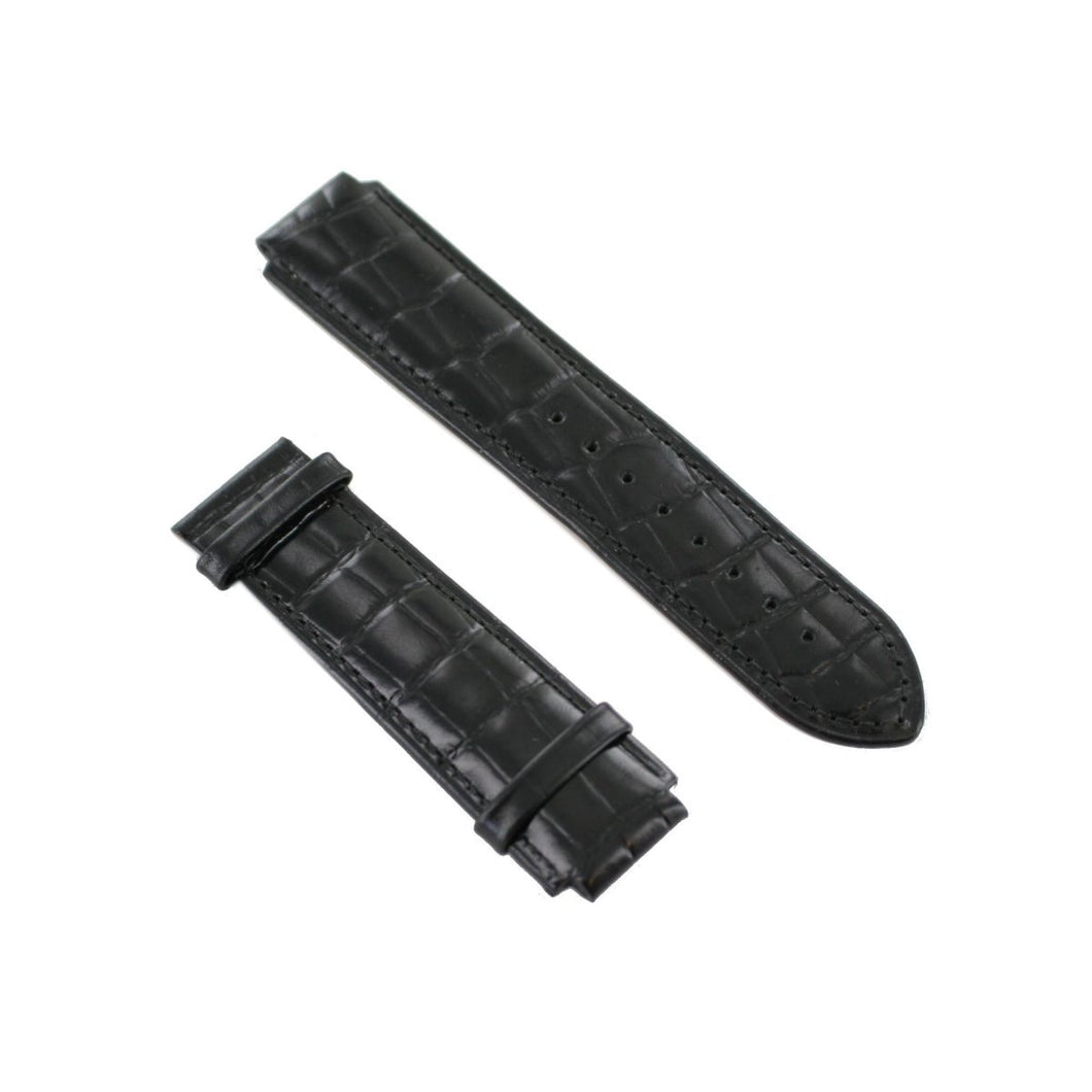 Ingersoll Ersatzband für Uhren Leder schwarz glänzend Kroko 18 mm