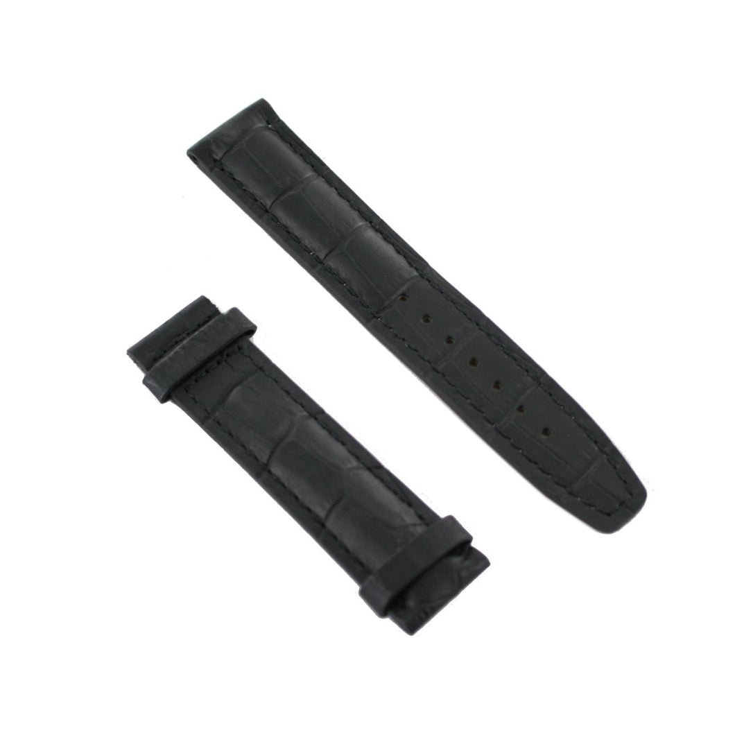 Ingersoll Ersatzband für Uhren Leder schwarz Kroko 21 mm