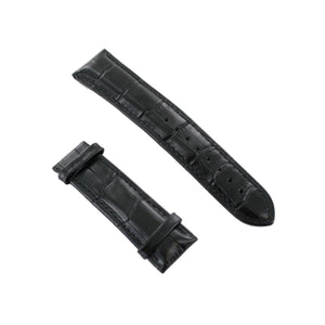 Ingersoll Ersatzband für Uhren Leder schwarz glänzend Kroko 22 mm