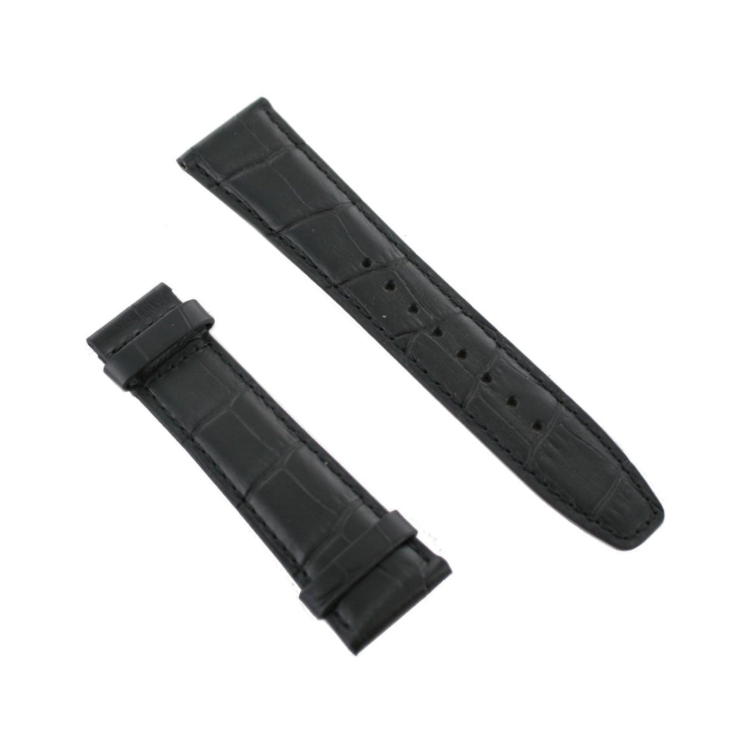 Ingersoll Ersatzband für Uhren Leder schwarz Kroko 24 mm