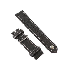 Laden Sie das Bild in den Galerie-Viewer, Ingersoll Ersatzband für Uhren Leder braun Naht weiss Niete 22 mm