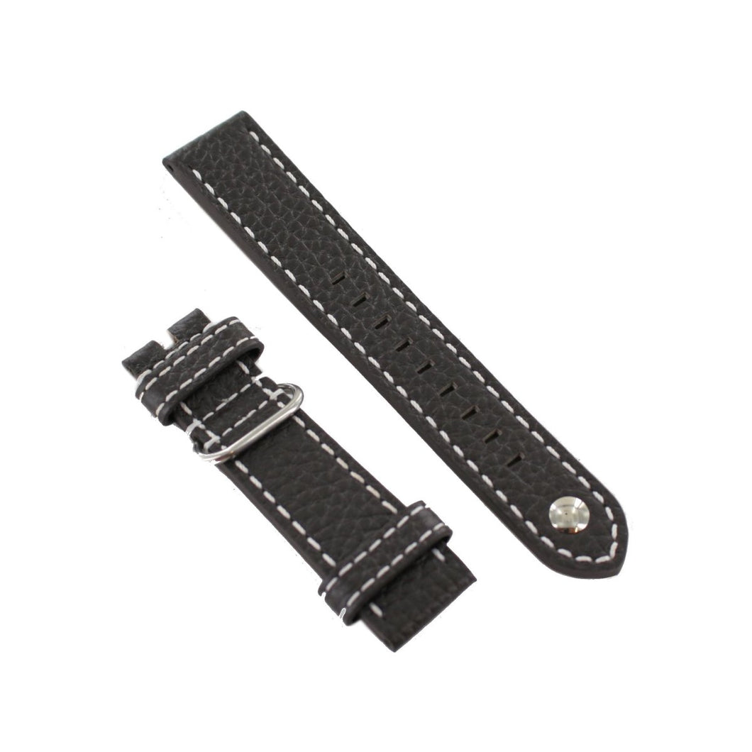 Ingersoll Ersatzband für Uhren Leder braun Naht weiss Niete 22 mm