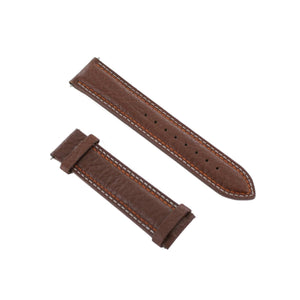 Ingersoll Ersatzband für Uhren Leder braun Naht weiss / orange 22 mm