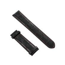 Laden Sie das Bild in den Galerie-Viewer, Ingersoll Ersatzband für Uhren Leder dunkelbraun Kroko Naht orange 22 mm