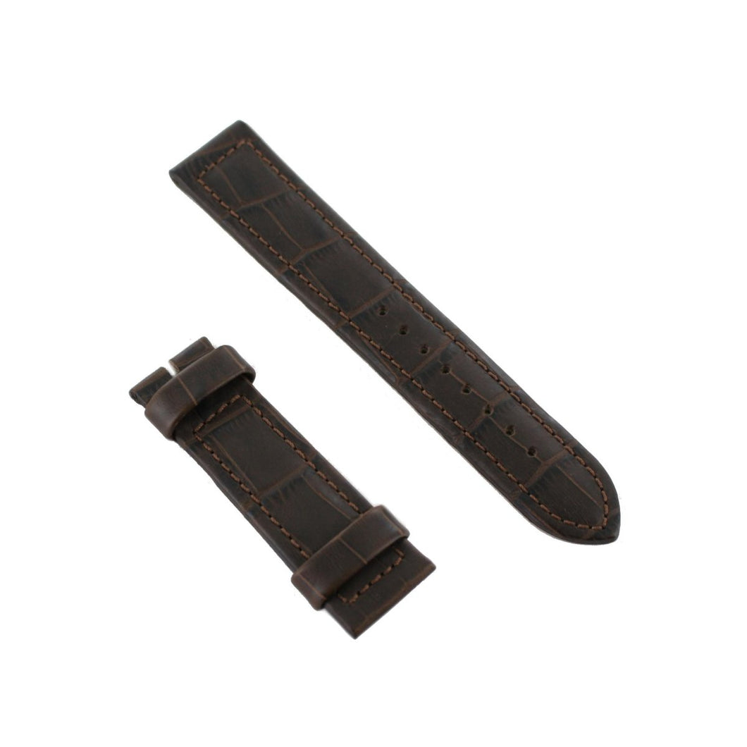 Ingersoll Ersatzband für Uhren Leder dunkelbraun Kroko 22 mm XL