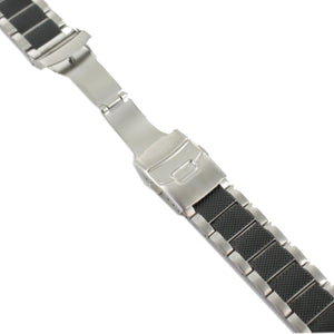 Ingersoll Ersatzband für Uhren Edelstahl Faltschl. Silber Bison No.63 24 mm