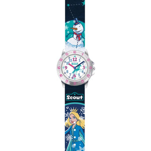 Scout Kinder Uhr Lernuhr Action Girls - Eisprinzessin blau Mädchen 280378017