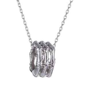 Esprit Damen Kette Collier Silber Zirkonia Bamboo ESNL91518A42