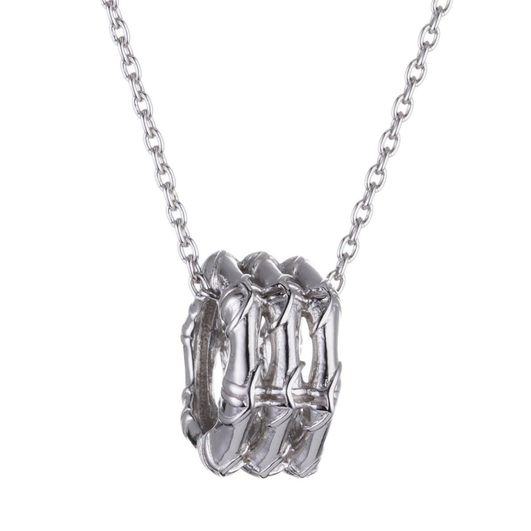 Esprit Damen Kette Collier Silber Zirkonia Bamboo ESNL91518A42